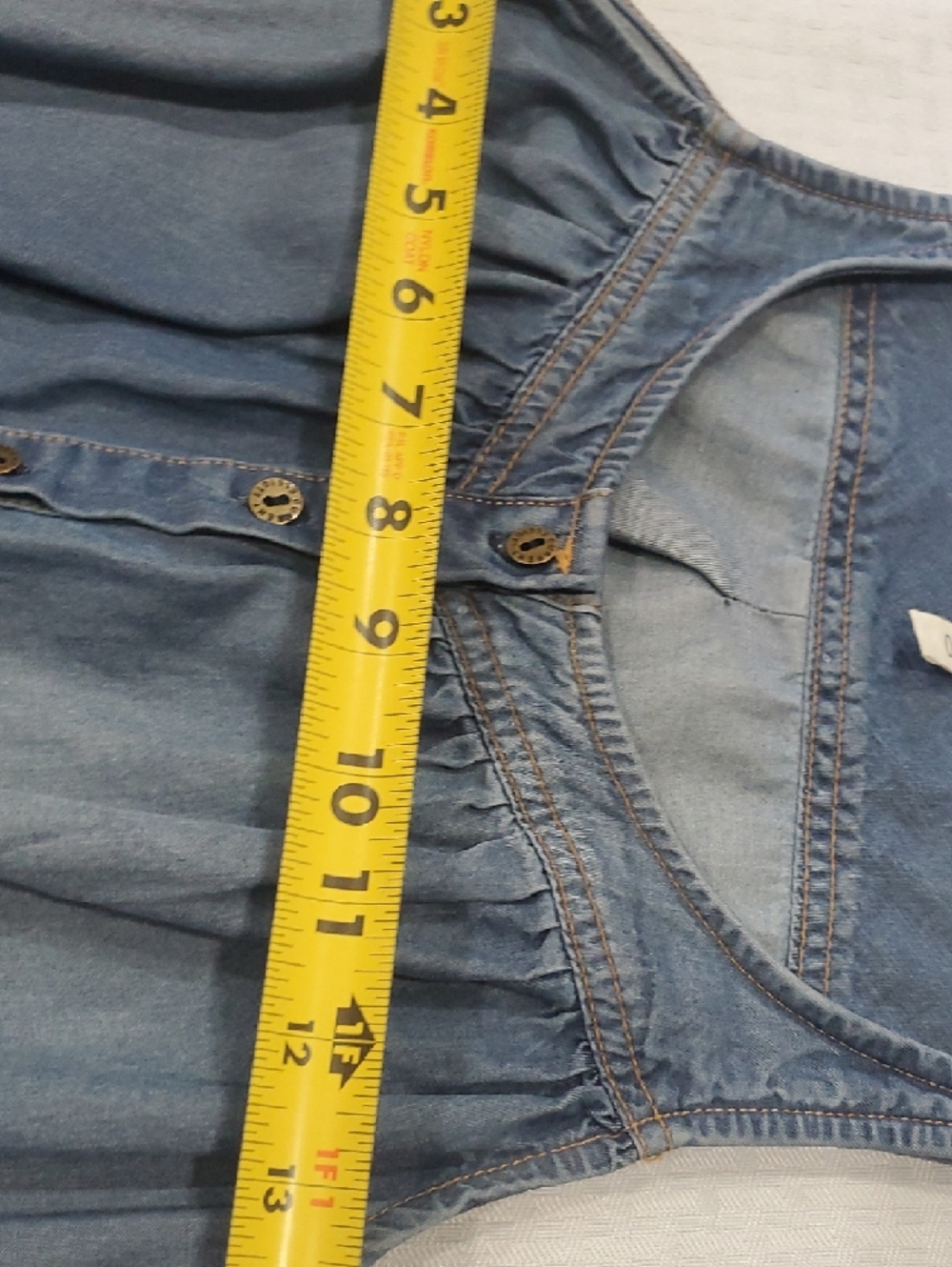 Current/Elliott Light Blue Denim Romper - Picture 5 of 12